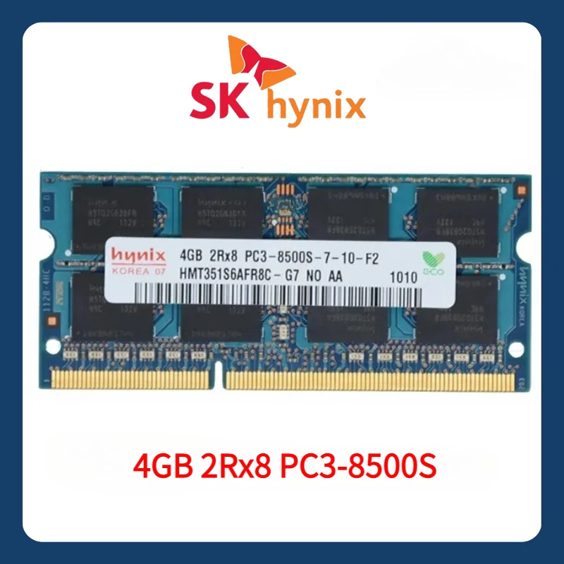 SK hynix 4GB 2Rx8 PC3 8500S DDR3 1066MHz SO-DIMM RAM Notebook 4G memoria para ordenador portátil UDIMM
