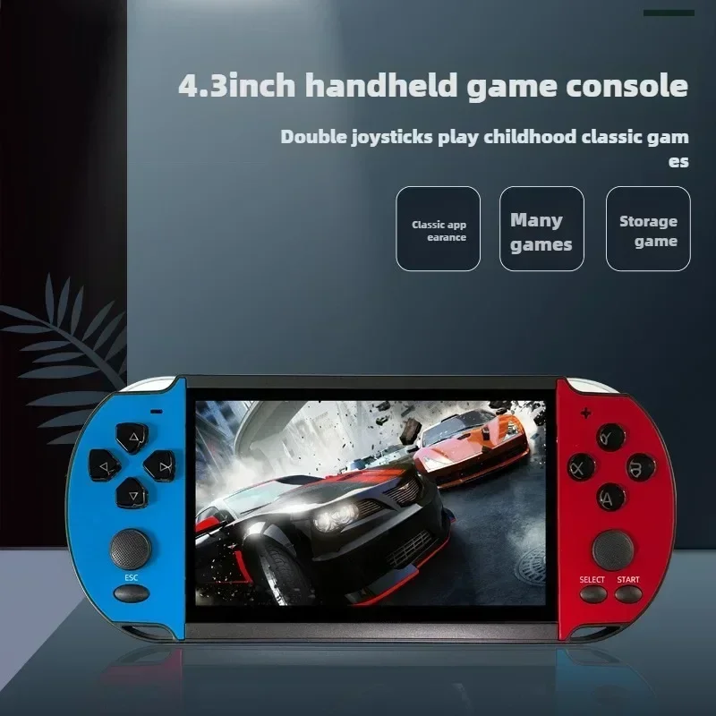 Consola de juegos portátil Retro X7, salida de pantalla HD de 4,3 pulgadas, más de 10000 juegos Retro clásicos integrados - imagen 5