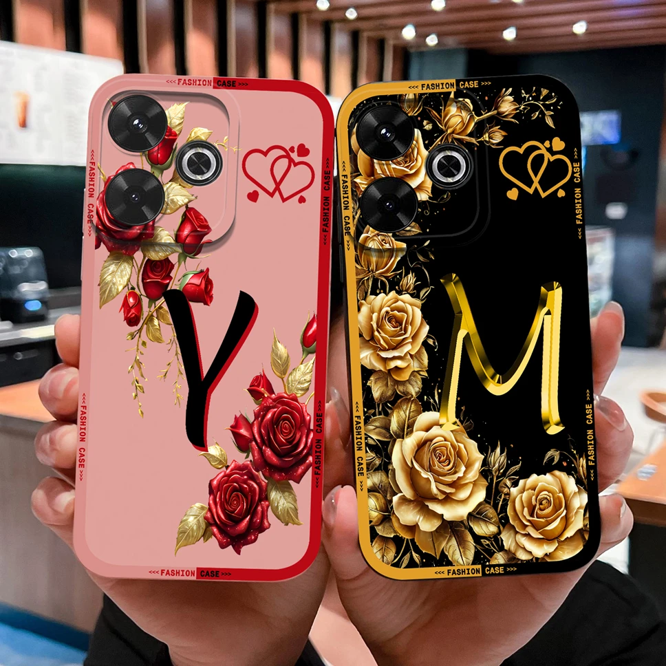 Funda para Xiaomi Poco M6 Pro M6 Plus 4G 5G letras creativas Funda de teléfono de silicona suave de alta calidad para Poco M 6 Funda ligera