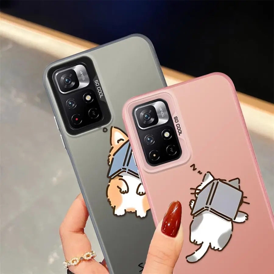 Funda trasera de teléfono para Xiaomi Mi 13T 11 Lite 12T Pro lindo perro gatito durmiendo - imagen 2