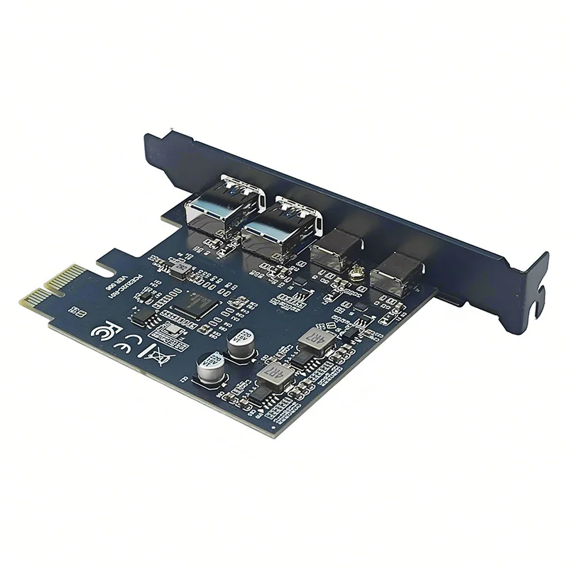 Tarjeta PCI Express de 2 puertos USB-A + 2 puertos USB-C USB3.2 Gen1, tarjeta de expansión PCIE de 5Gbps, adaptador adicional en tarjetas para sistema operativo Windows/Linux - imagen 4