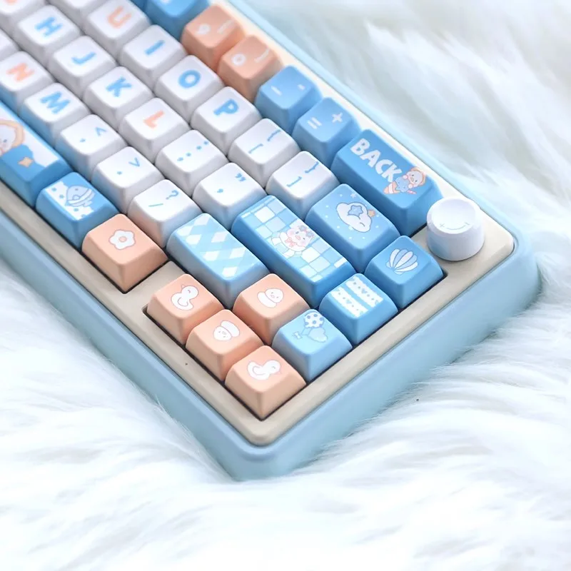 Teclas de pato costero azul, teclas originales de perfil MDA 6.25U PBT para teclado mecánico, tapa de tecla Kawaii personalizada con personalidad - imagen 5
