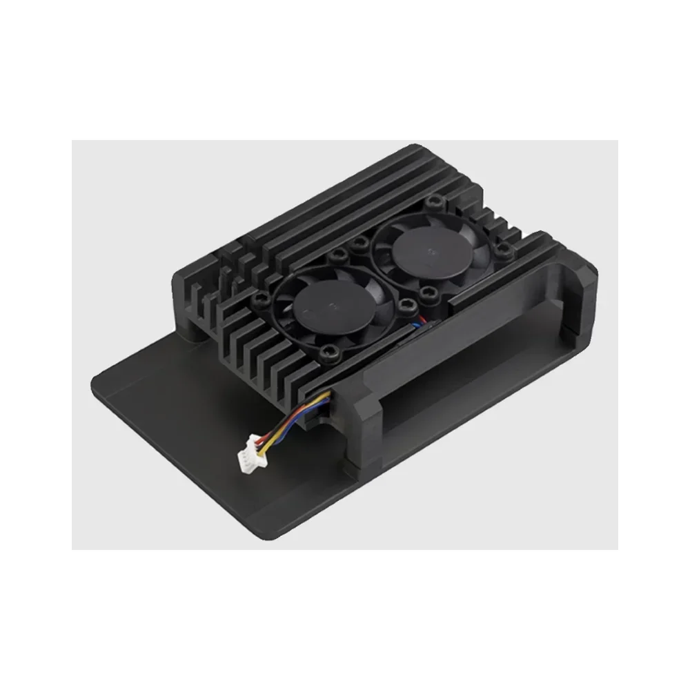 Raspberry Pi 5 Caja de aleación de aluminio Ventiladores de refrigeración duales - imagen 5