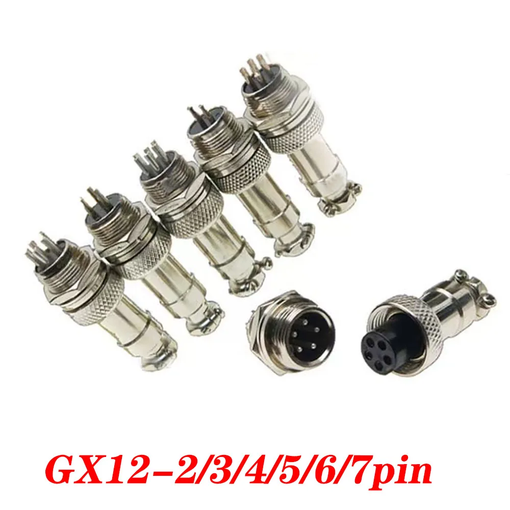20Set GX12 - 2/3/4/5/6/7Pin macho hembra Cable Circular enchufe de aviación conector de Panel Dropshipping - imagen 5