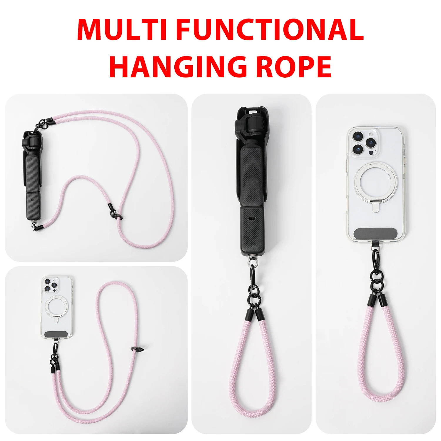 Cuerda de seguridad antipérdida para cámara portátil, cordón para cámaras de acción DJI Pocket 3, correa de muñeca para teléfono, correa para DJI Pocket3 - imagen 3