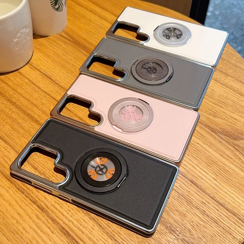 Funda para Samsung S25 S24 Ultra S25 + pegatina lateral galvanizada cubierta de soporte de rotación de rueda de descompresión para Samsung S25 Plus - imagen 2