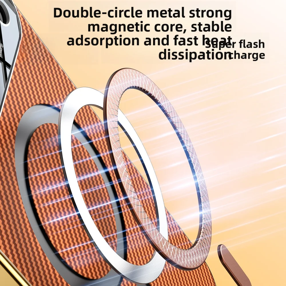 Para Apple iphone 17 Pro Max funda dura de fibra de carbono magnética MagSafe funda protectora trasera para iphone 17 16 15 14 Pro max Shell - imagen 3