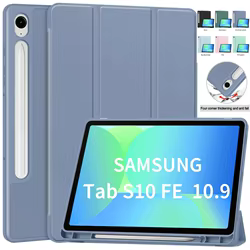 Para Samsung Tab S10 FE Funda 10,9 pulgadas Funda con soporte para Funda Galaxy Tab S10 FE Funda 2025 SM-X520 X526B Soporte para lápices Funda