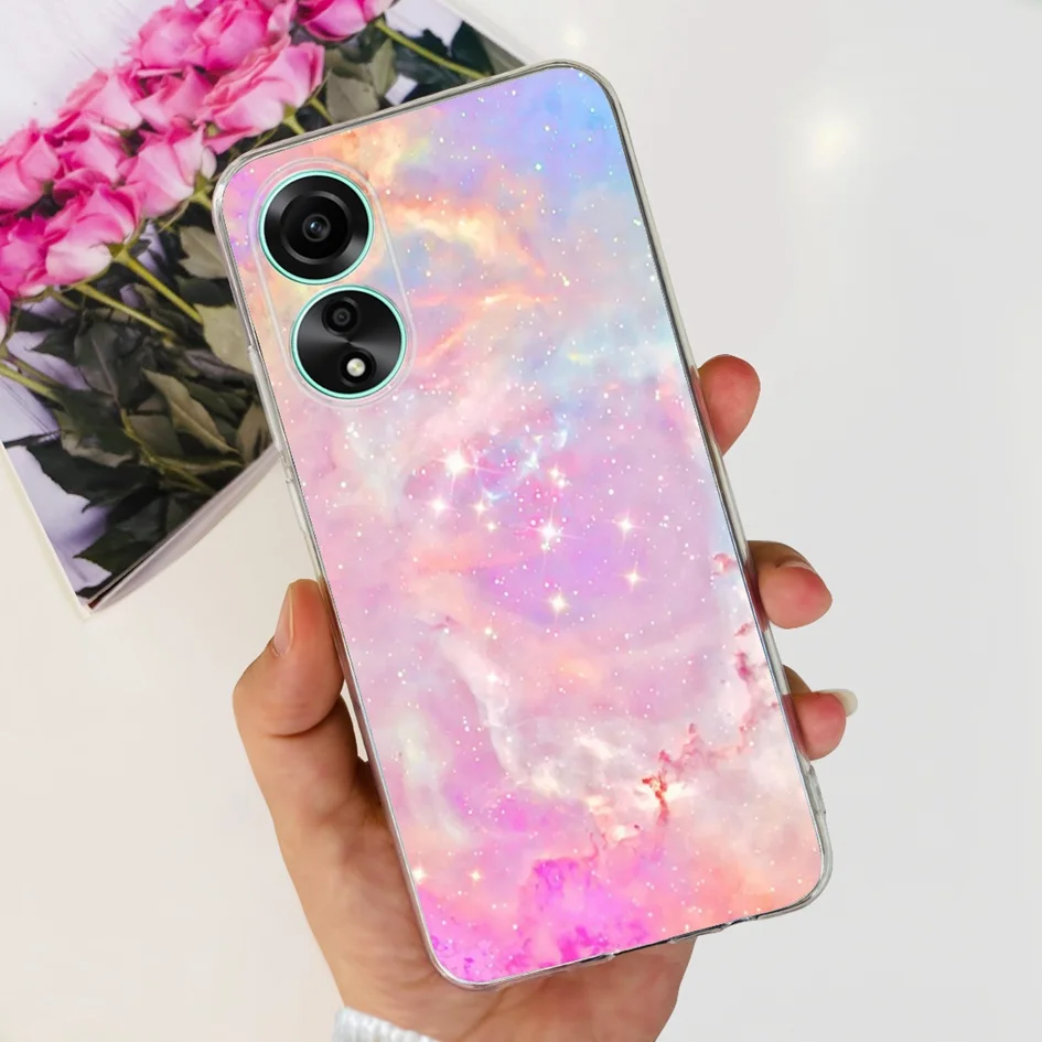 Para OPPO A78 4G Funda OPPOA78 5G Funda CPH2565 CPH2483 CPH2495 Parachoques a prueba de golpes para OPPO A59 Funda de silicona transparente de mármol de moda - imagen 3