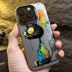 Funda Silicona iPhone 15/16 Pro – Diseño Gato Graffiti Antigolpes