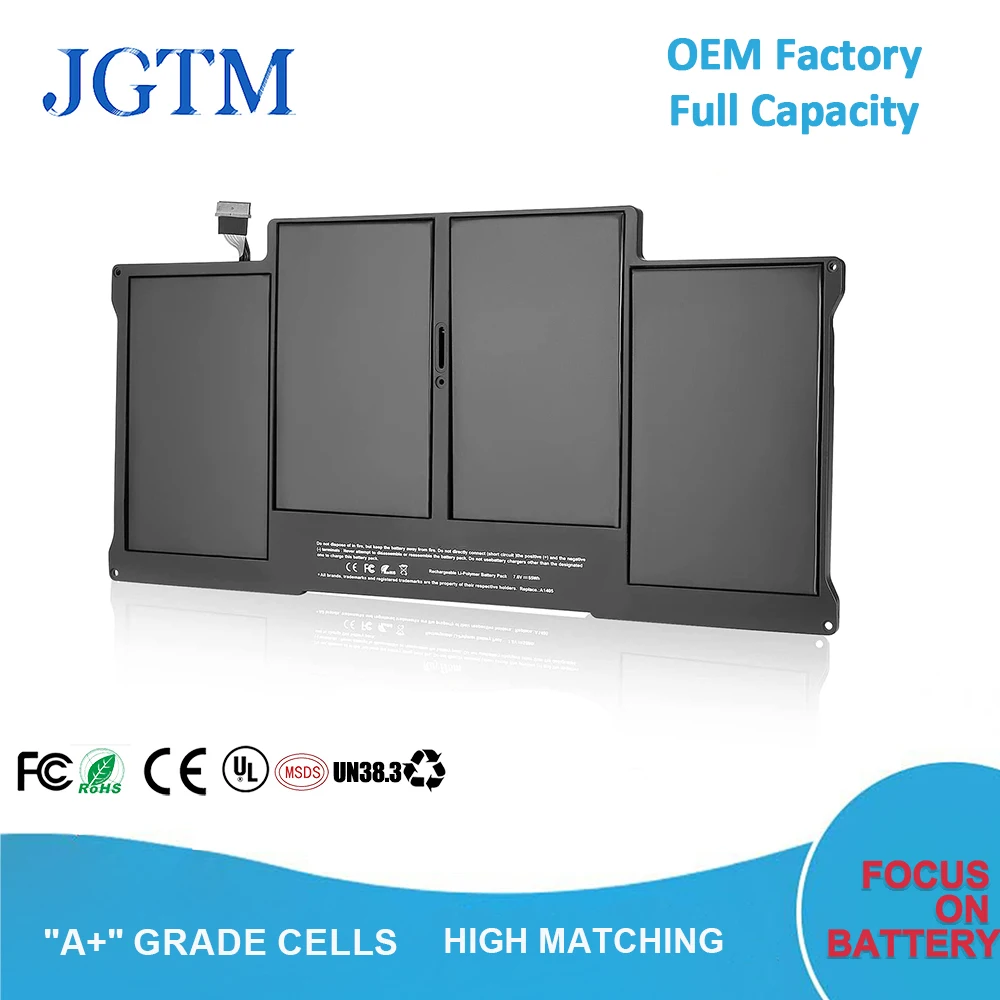 Batería A1496 para Apple MacBook Air 13 ", A1466 2013 2014 2015 2017 MD760LL/A MD761CH/A, tornillos de Base libre