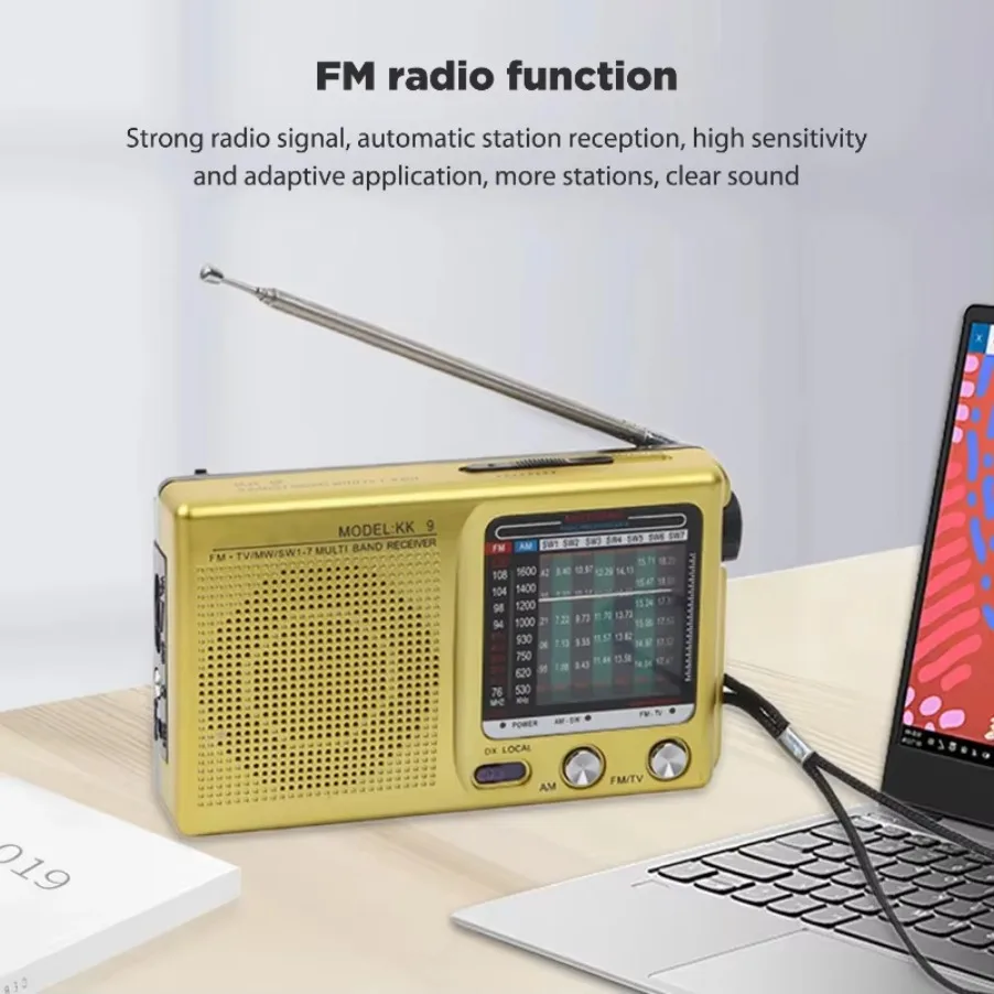 Radio portátil multifuncional de baja potencia SW AM FM Mini Walkman 2 pilas AA Radio estéreo al aire libre para caminar senderismo Camping - imagen 2