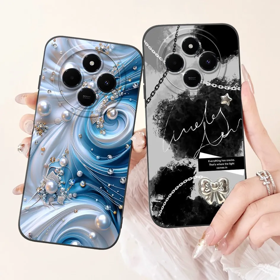 Para cubierta Xiaomi Redmi 14C A4 A3 Pro Funda de teléfono encantador conejo de dibujos animados Bowknot Funda suave para Xiaomi Poco C75 C 75 PocoC75 parachoques - imagen 4