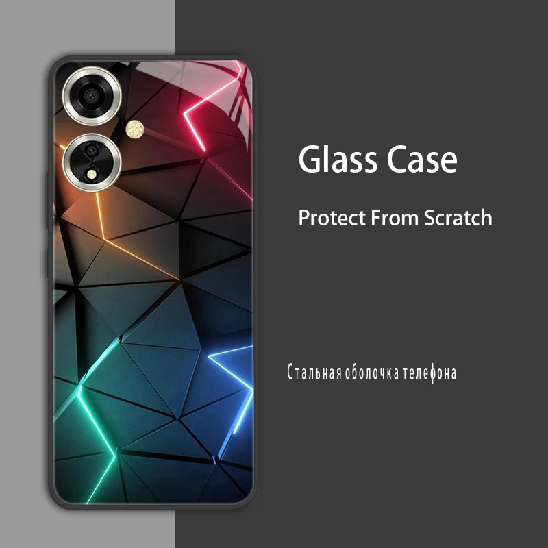 Funda protectora de vidrio templado para OPPO, carcasa dura para A79, 5G, A78, A58, A18, A38, 4G, A98, A78, 5G, A17, A15K, 4G - imagen 2