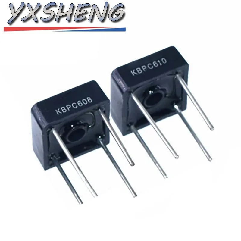 10 Uds KBPC608 KBPC610 KBPC1010 diodo rectificador de puente 1000V 800V 10A 6A juego de rectificadores de puentes de componentes electrónicos - imagen 2