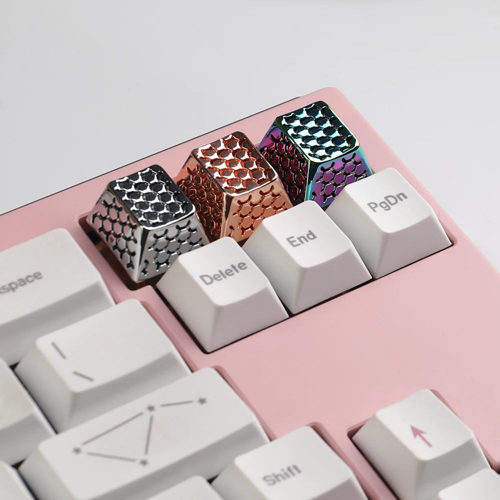 Tecla translúcida de malla ESC Honeycomb R4, accesorio de Metal hueco con personalidad para Teclado mecánico de juegos