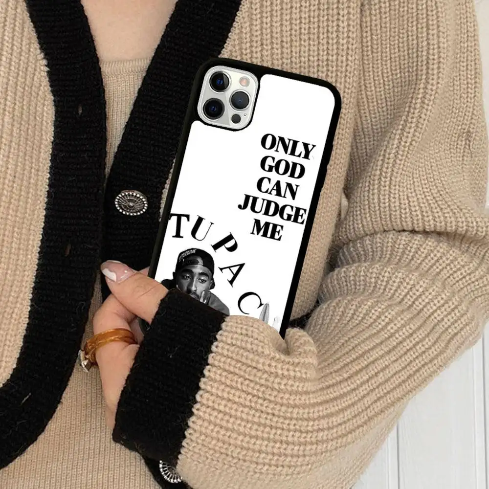 T-TupacS 2pacS para IPhone 17 16 15 14 13 12 11 Mini Pro Max Plus PC + TPU cubierta trasera para teléfono - imagen 4