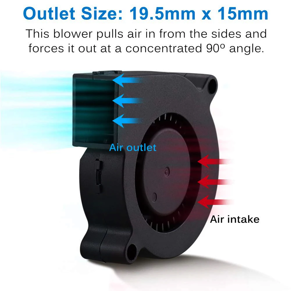 Gdstime 2 uds 5CM 24V DC 12V 5V manga/doble bola 5015 ventilador enfriador 50x15mm 2PIN y USB centrífugo DC ventilador Turbo de refrigeración - imagen 2