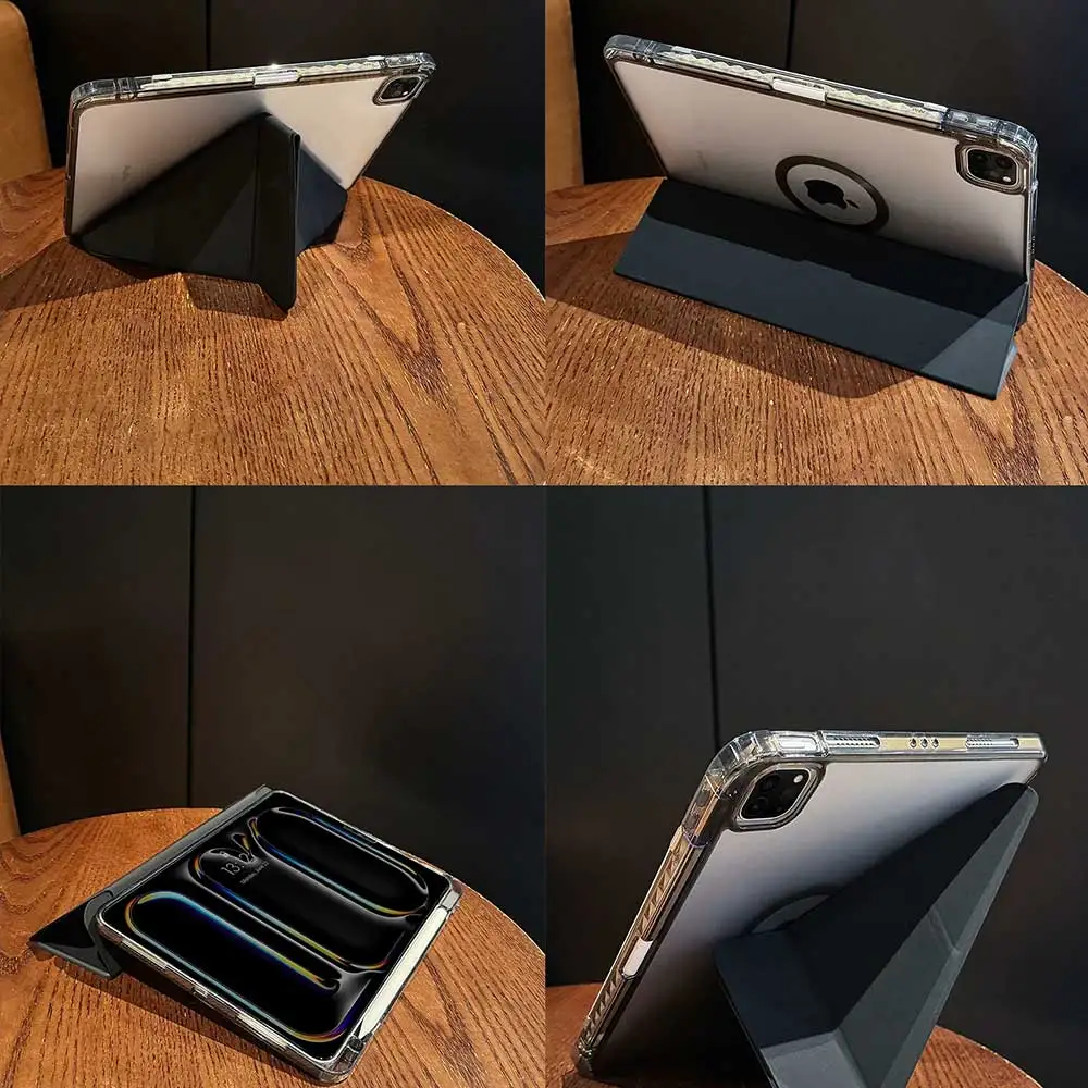 Funda de mesa esmerilada plegable 3 + Y para iPad 10th 10,9 11th A16 Air4 5 10,9 Pro 11 pulgadas para iPad Air 11 pulgadas M2 M3 con portalápices ﻿ - imagen 5