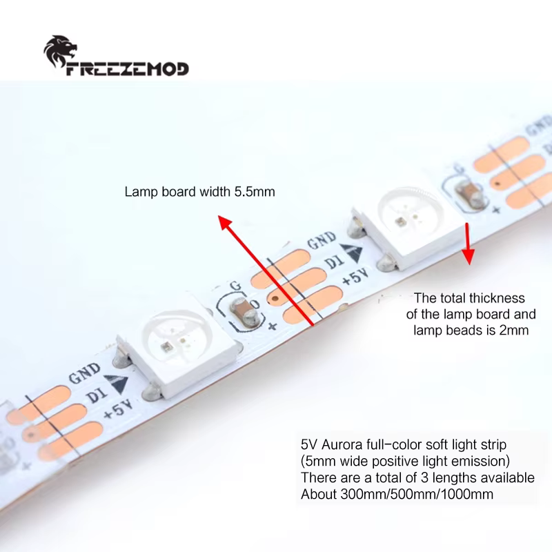 Tira LED ARGB FreezMod – Iluminación Sincronizada para PC - imagen 3