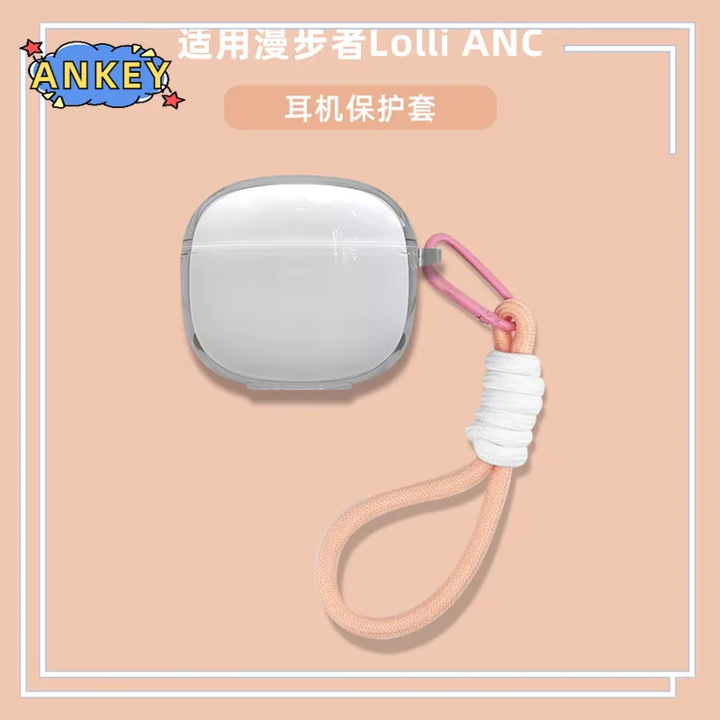 Funda protectora de silicona suave para Edifier EvoBuds, carcasa portátil resistente a los arañazos y a los golpes con cordón mosquetón - imagen 5