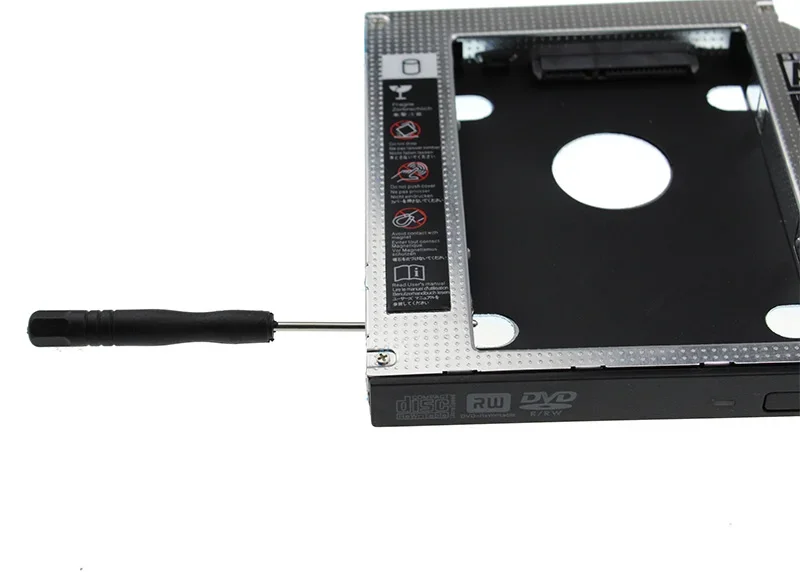 2025 aluminio SATA 3,0 2. ° HDD Caddy carcasa para portátil 9,5mm 2,5 "2TB SSD caja disco duro portátil CD/DVD-ROM deflector de bahía óptica - imagen 2