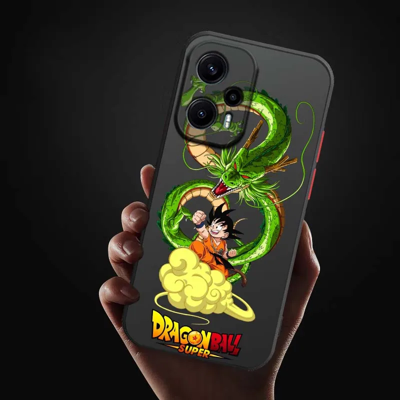 D-Dragon Ball Comics Goku Dragon funda para Xiaomi Poco X6 X5 X4 M6 M5 F6 F5 C65 Pro GT 5G funda de teléfono translúcida esmerilada - imagen 5