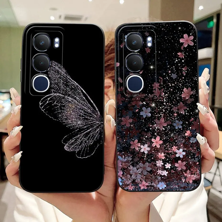 Hermosa funda de teléfono con pintura Floral para Vivo Y19s, funda de silicona suave a prueba de golpes para Vivo Y19S V2419 - imagen 4