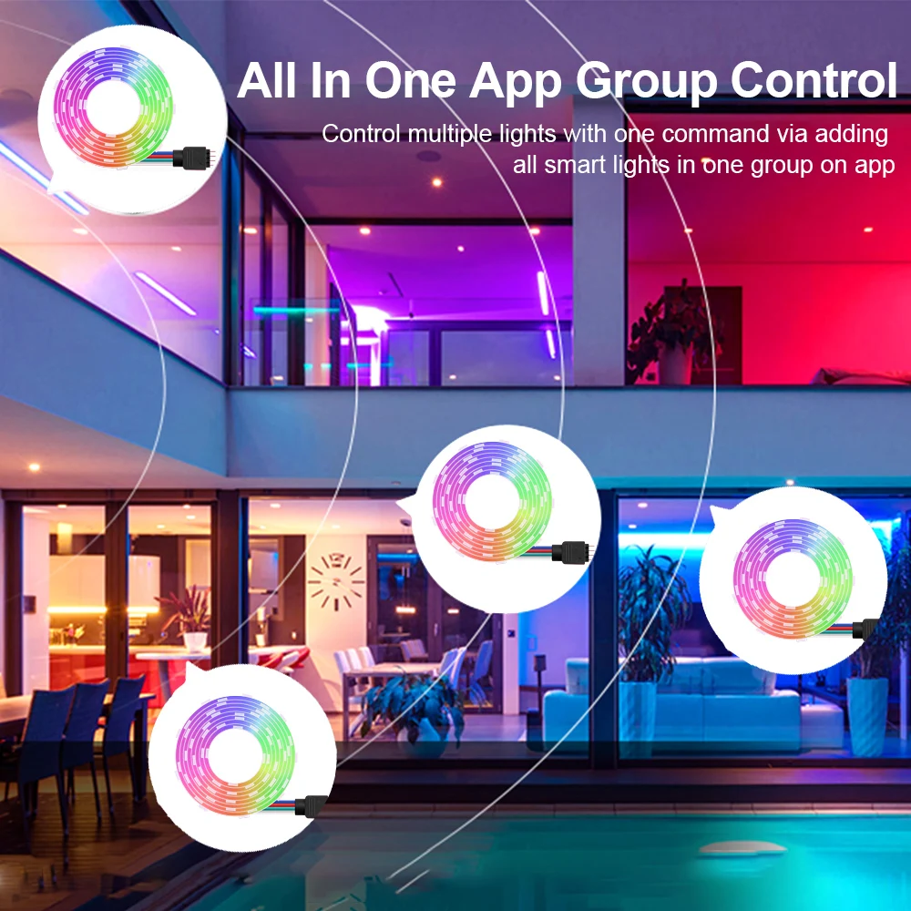 Tira de luces Led de 5V, USB, RGB, RGBW, Control por aplicación, luces que cambian de Color, Bluetooth/Tuya, Wifi/Zigbee, tira de luces Led para habitación, TV, luz trasera, Alexa - imagen 2