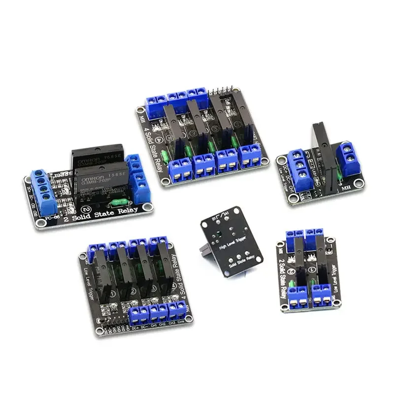 Módulo de relé de estado sólido de 5V, 1/2/4 canales, alto/bajo nivel SSR G3MB-202P, salida de 250V 2A con fusible resistivo para Arduino, 1 Uds. - imagen 5