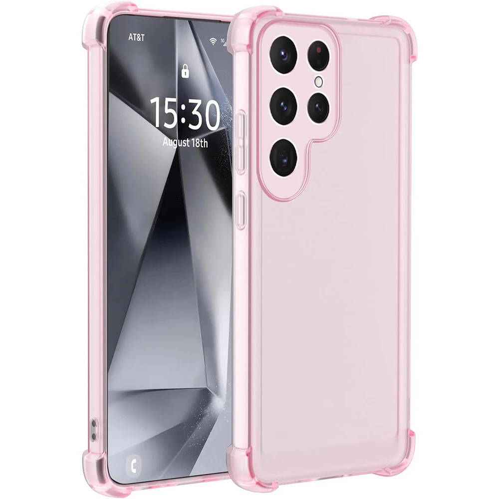 Funda suave de silicona fuerte a prueba de golpes para Samsung Galaxy S25 S24 S23 S21 FE S22 Ultra Color caramelo cubierta transparente mate S25Edge Shell