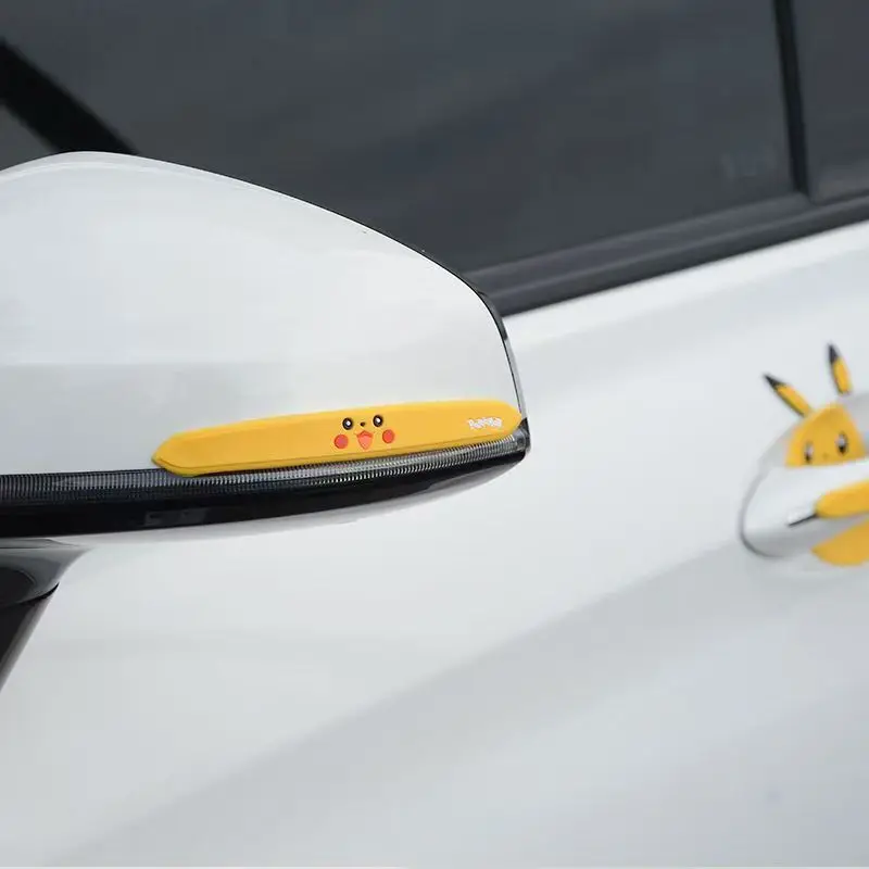 Pegatina Anticolisión de Anime Pokemon para manija de puerta de coche, decoración de tazón de puerta de Pikachu, elimina huellas, antiarañazos pegatina, regalo - imagen 3