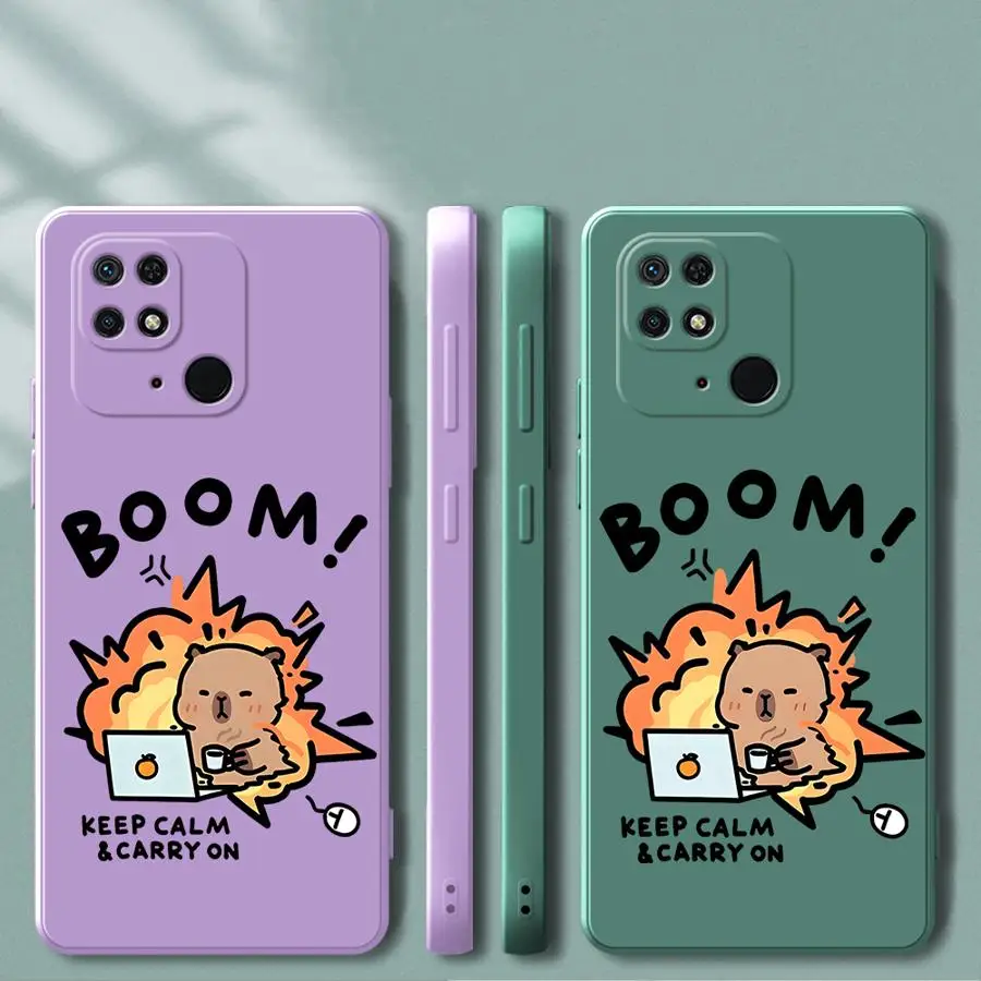 Funda para Xiaomi Redmi 9 8 14C 13C A2 12C K60 A1 K40 A3x 10 funda suave capibara de dibujos animados