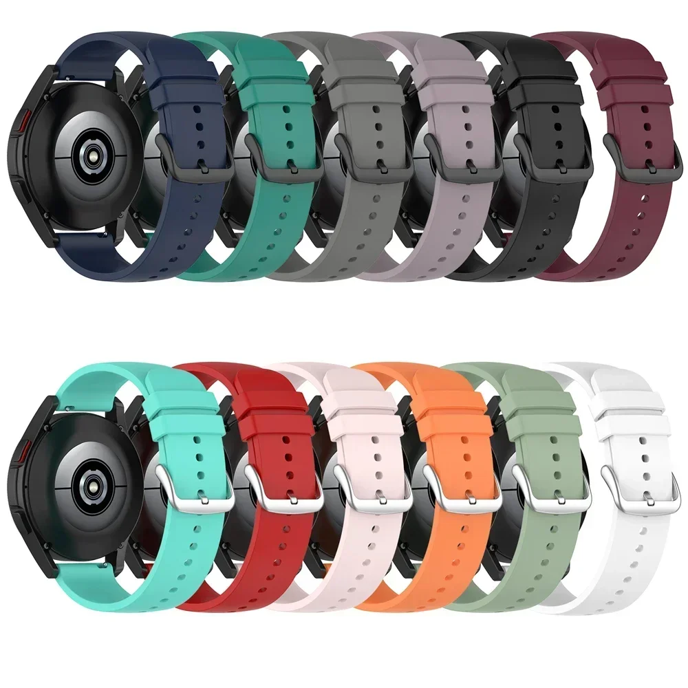 Correa de silicona deportiva para Samsung Galaxy Watch, pulsera Active 2/S2, 20MM, 7, 6, 5, 40, 44mm, 4, 6 Classic, 43, 47, 46, 42mm - imagen 5