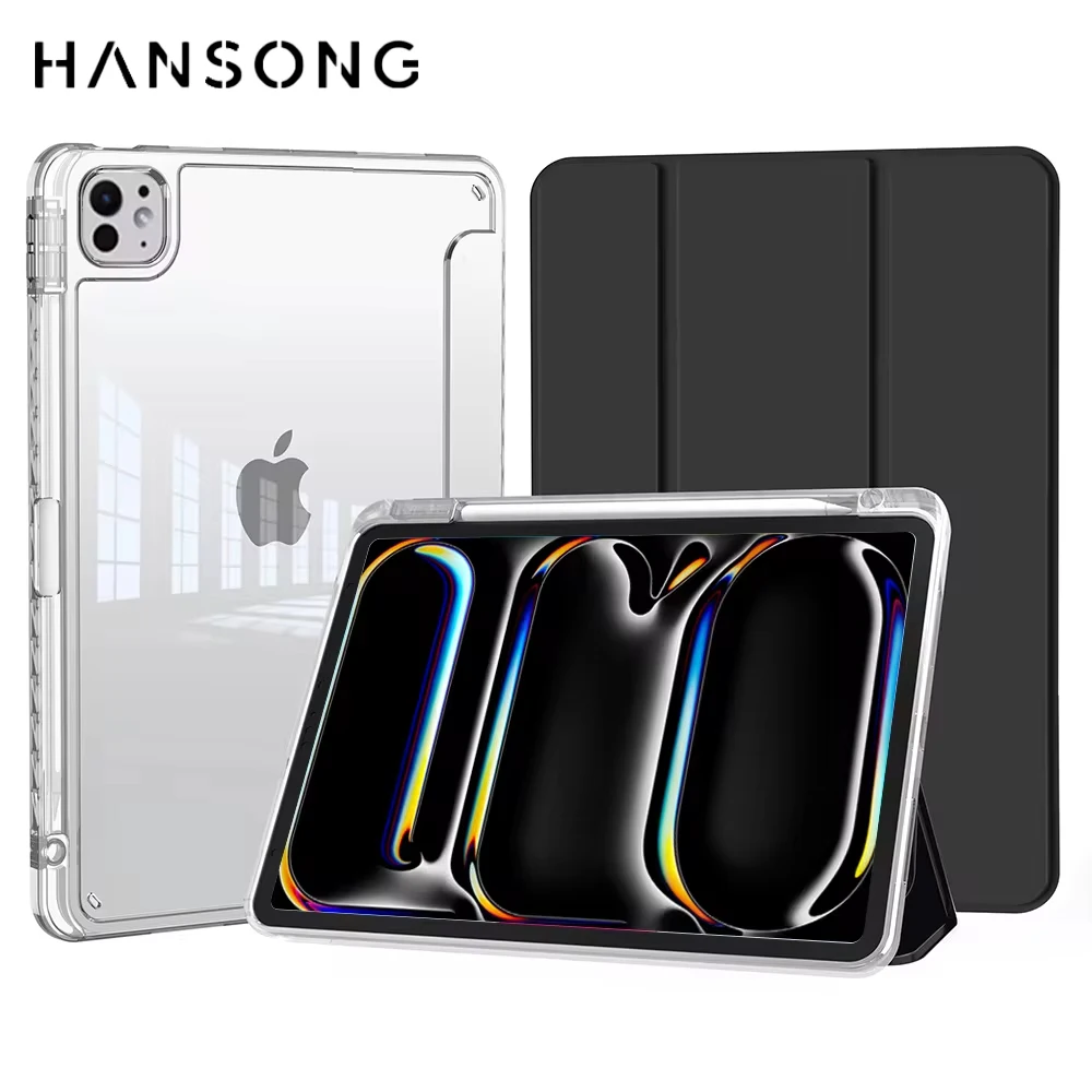 Para iPad Air 11 2024 Pro funda transparente para iPad Air 2024 11 pulgadas 12,9 pulgadas Air 4/5 iPad 7/8/9th 10,2 5/6th 9,7 pulgadas funda para tableta