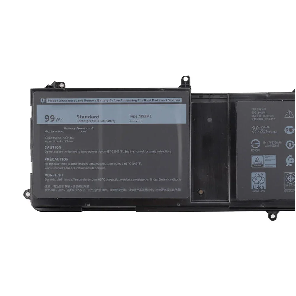 Batería genuina para ordenador portátil 9NJM1 11,4 V 99Wh para Dell Alienware 15 R3 R4 17 R4 R5 MG2YH HF250 - imagen 2