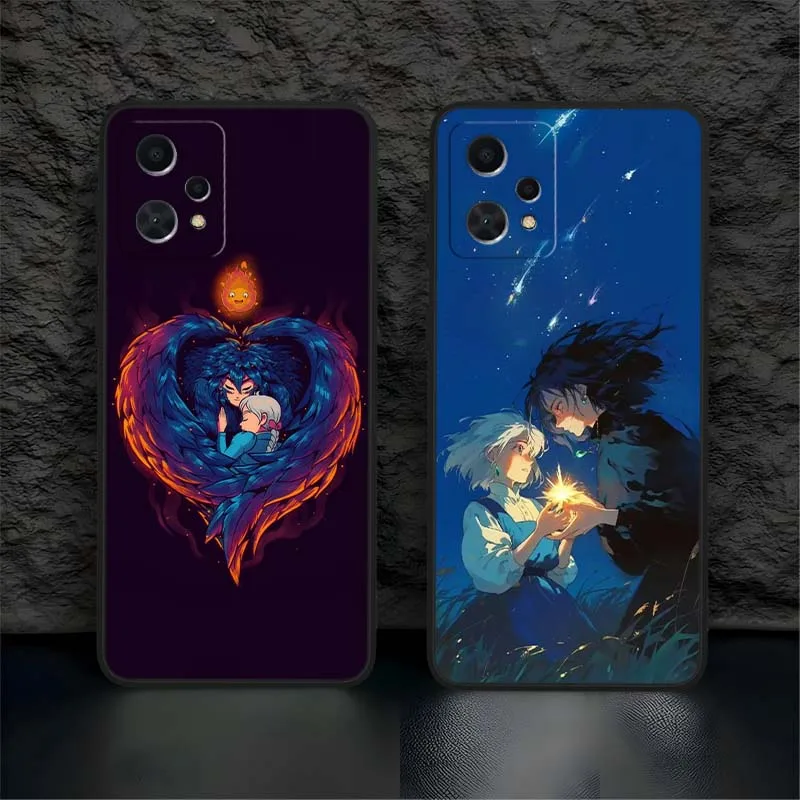 Castillo de corte Anime para OPPO Realme X7 GT2 GT C67 C55 C53 9 8 12 11 10 Neo Master Plus Pro funda de teléfono negra - imagen 2