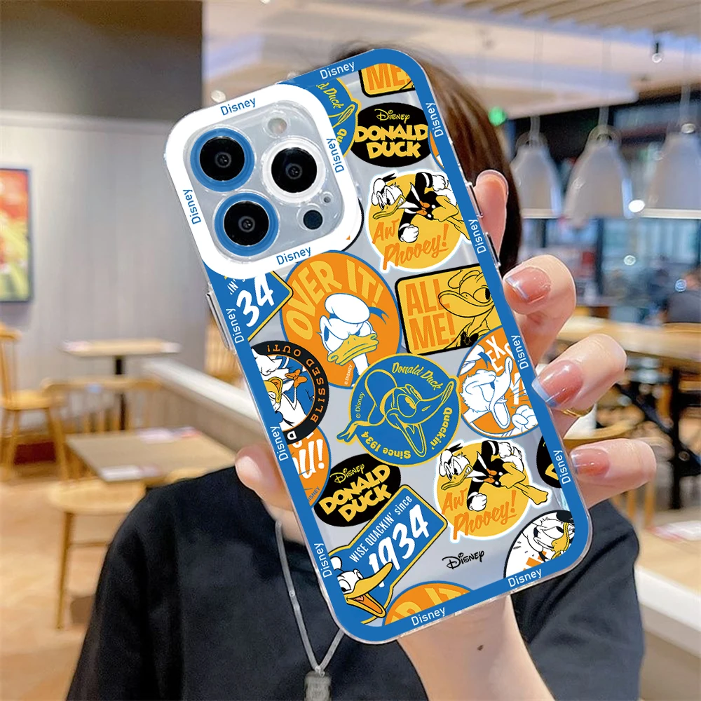 Bonita funda de teléfono Pato Donald para Xiaomi Redmi Note 13 12 12C 11 10 10C 13C 10s 9 9s 9A 9T 9C 8 7 Pro Max 4G 5G cubierta transparente - imagen 5