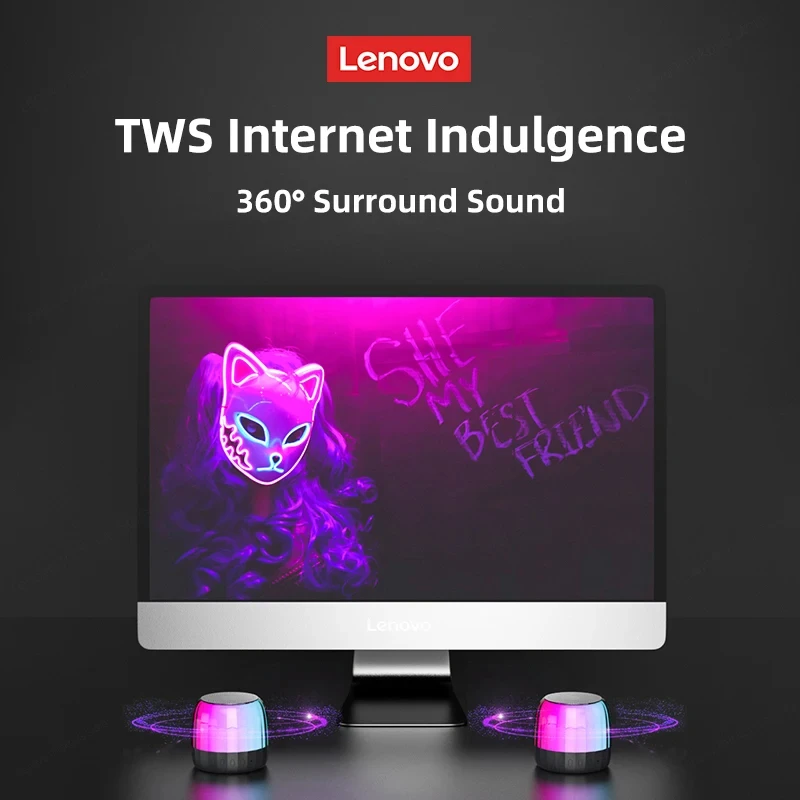 Lenovo-altavoz impermeable con Bluetooth V5.2, reproductor portátil con luz RGB, Subwoofer, Usb, para exteriores, K3 Plus - imagen 4