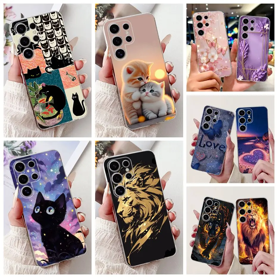 Para Samsung Galaxy S25 Ultra funda SM-S938B elegante funda pintada funda de silicona suave para Samsung S25 Plus S 25 S25 + S25Ultra bolsas