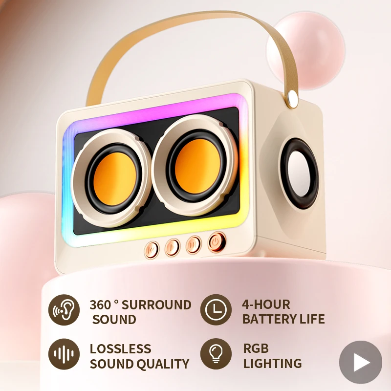 Altavoz Bluetooth portátil, caja De sonido HIFI inalámbrica, Mini Blootooth, Bocina Mp3, Coluna De Audio, deflector De columna TWS - imagen 2