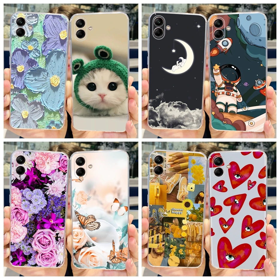 Funda de teléfono para Samsung Galaxy A04, A04e, A04s, elegante, pintada, suave, delgada, A04, A04e