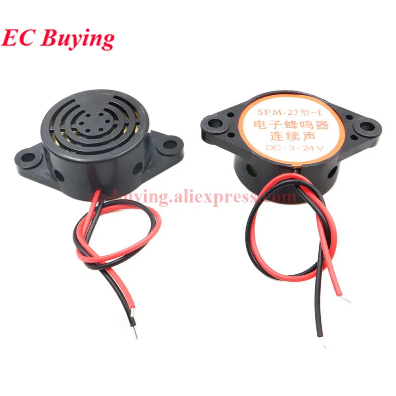 SFM-27 SHD4216 3-24V 12V 95DB zumbador activo zumbador electrónico de alto decibelio alarma de pitido intermitente continuo para Arduino diy - imagen 3