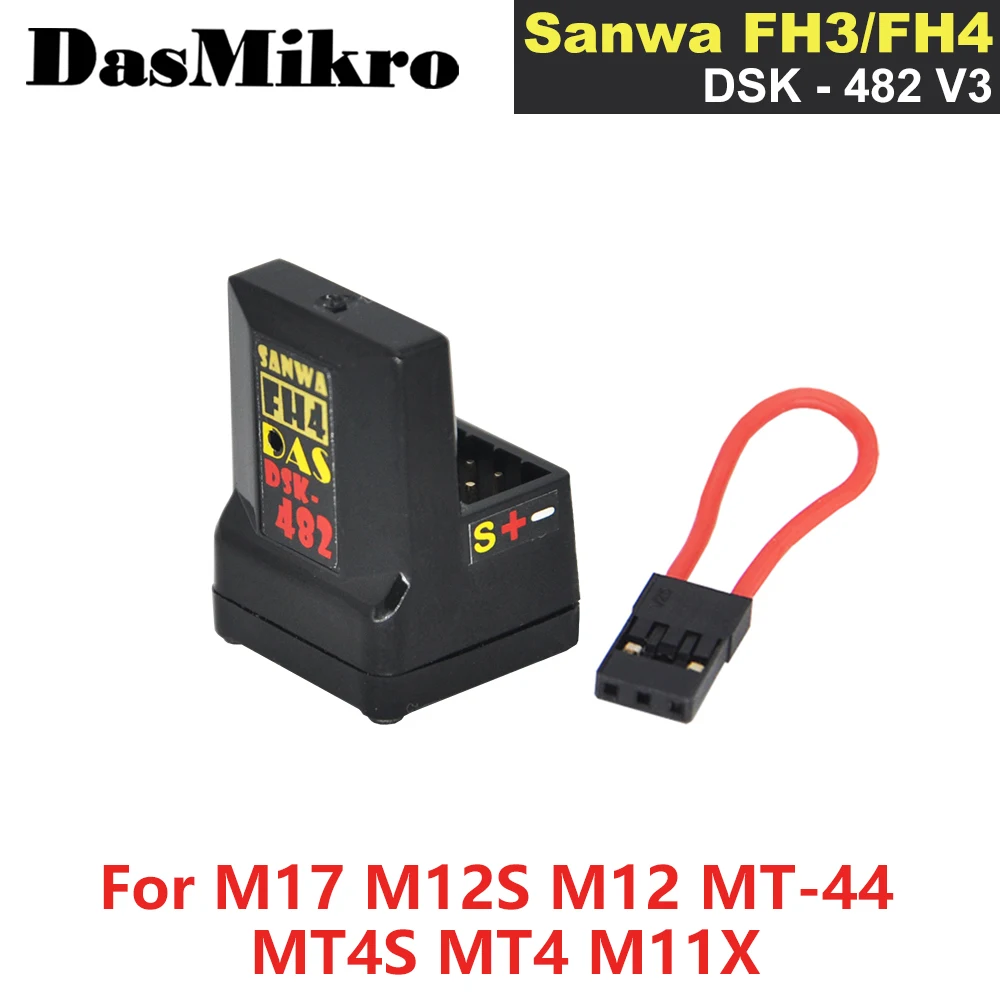 Receptor Compatible DSK-482 V3 Sanwa FH3 FH4 2,4G FHSS-3 FHSS-4 receptor de superficie de 4 canales para carreras de control remoto - imagen 2