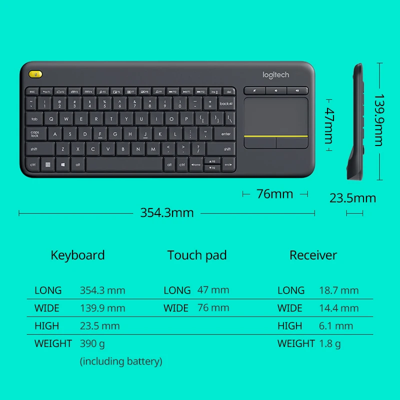Teclado para tableta Logitech K400+Bluetooth, capaz de conectar a iPad, ordenadores y tabletas 100% original, 100% original, 10 - imagen 5
