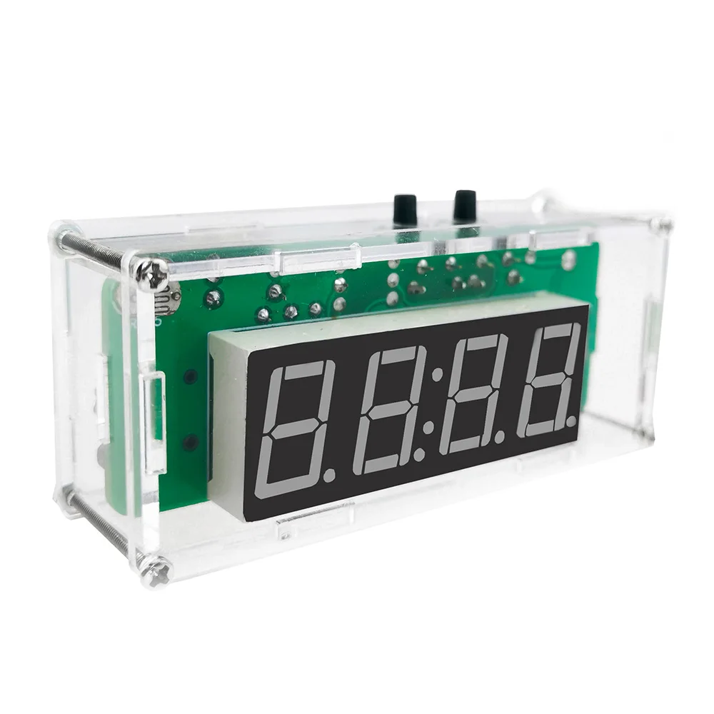 Kit de reloj electrónico 51 microordenador de un solo Chip pantalla de fecha de temperatura controlada por luz LED para electrónica de aprendizaje DIY - imagen 4