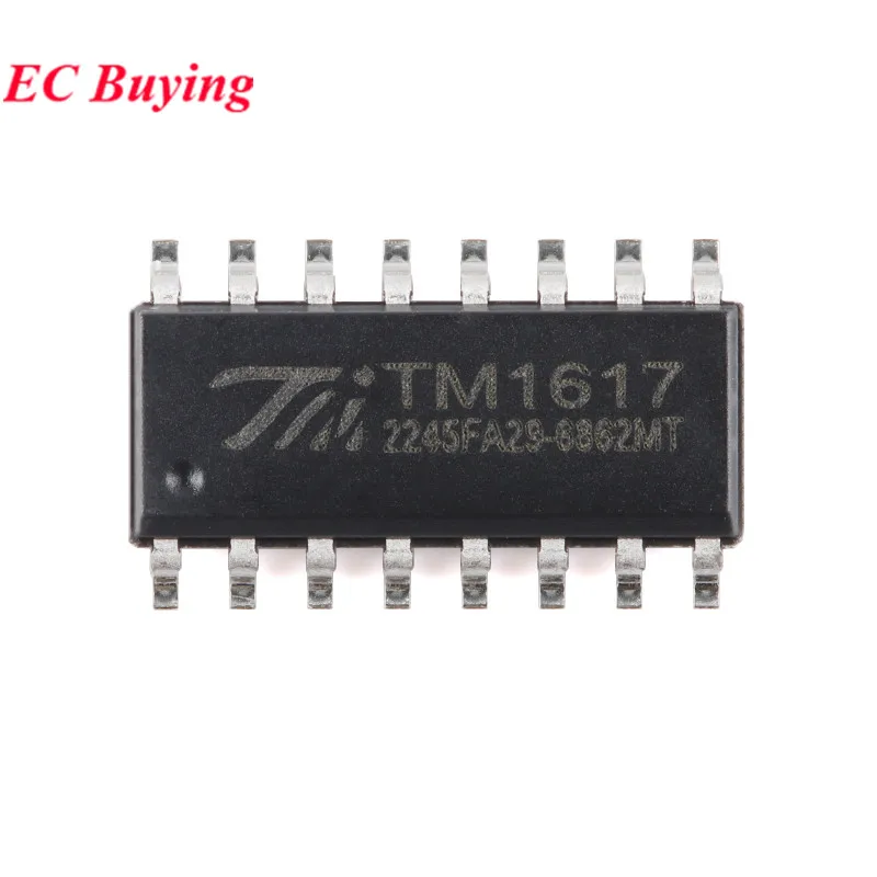 10 uds/1 unidad TM1617 (TA1323C) SOP-16 1617 SOP16 con interfaz de escaneo de teclado Chip IC de Control de unidad LED nuevo Original - imagen 4