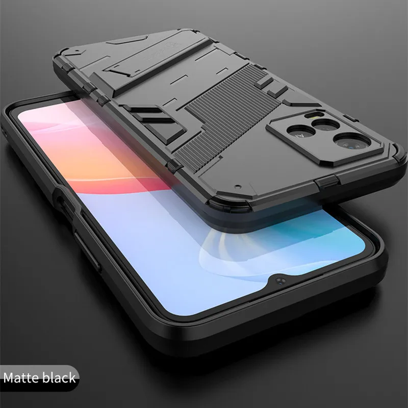 Funda trasera a prueba de golpes para Vivo Y33S, carcasa con soporte de parachoques para teléfono, Y33S Y 33 S - imagen 2