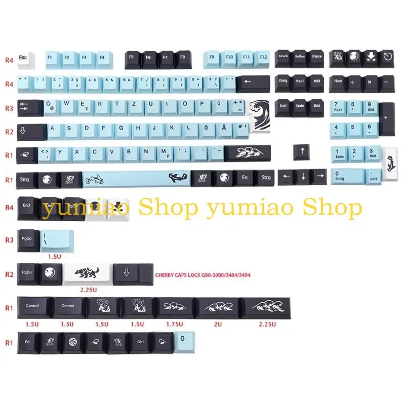 587b Cubos teclas 5 lados Sub KeyCaps para Cherry MX 61/87/104/108 Teclado mecánico - imagen 3