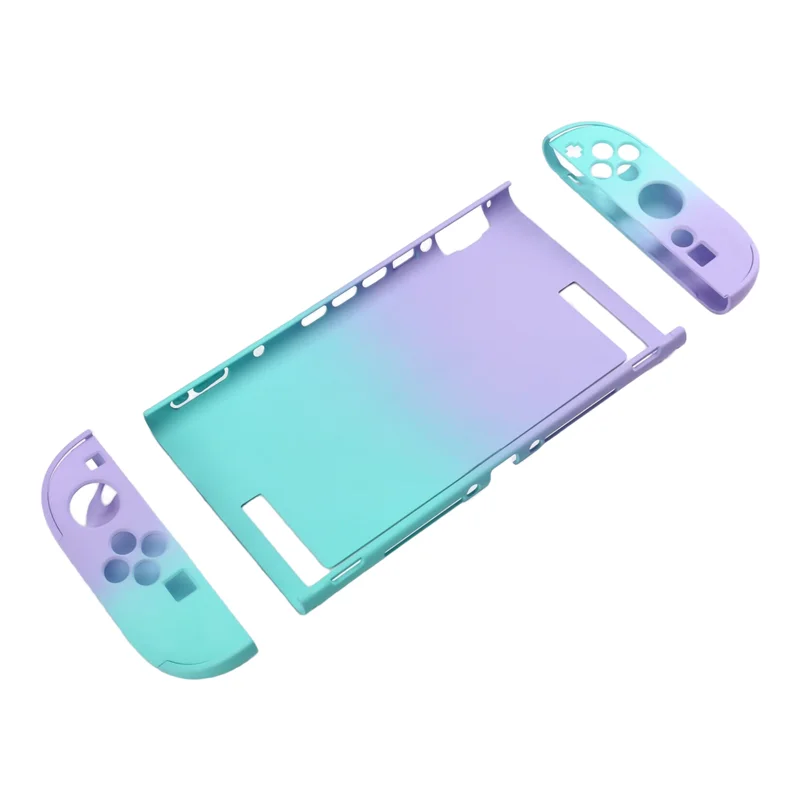 Top-para Nintendo Switch2 funda protectora Put In Dock tipo dividido carcasa protectora diseño a prueba de golpes cubierta para Switch2 púrpura verde - imagen 3